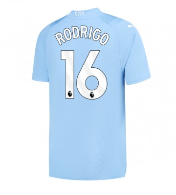Manchester City Rodri Hernandez #16 Hjemmebanetrøje 2023-24 Kort ærmer